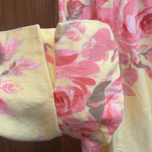 Floral Yellow Women's Blazer Cottagecore grandmacore coastal grandma, size 12 - Picture 5 of 16